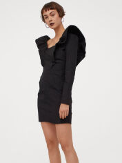 Акція на Сукня коротка осіння жіноча H&M 9282762sm 34 Чорна від Rozetka