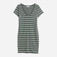 Акція на Сукня-футболка коротка літня жіноча H&M 0525352_пол_01 XS Сіра з синім від Rozetka