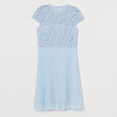 Акція на Плаття коротке літнє жіноче H&M 7446001abr 36 Блакитне від Rozetka