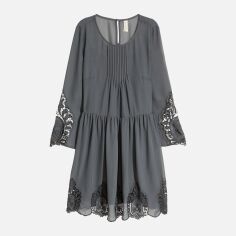 Акція на Плаття міді жіноче H&M XAZ081641JGZS 34 Сіре від Rozetka