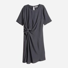 Акція на Плаття коротке літнє жіноче H&M XAZ163399PAIE 40 Темно-сіре від Rozetka