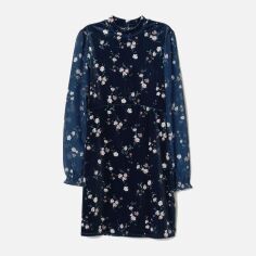 Акція на Сукня коротка осіння жіноча H&M 0690197 34 Темно-синя від Rozetka