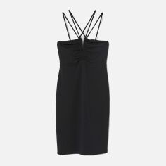 Акція на Сукня коротка літня жіноча H&M 0761579_чорний M Чорна від Rozetka