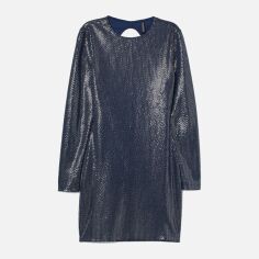 Акція на Сукня-футболка коротка осіння жіноча H&M 0751214_тем.синий.блиски M Темно-синя (KAY2000001310977_LD2000001310977) від Rozetka