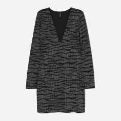Акція на Сукня коротка осіння жіноча H&M 0774012_блиск зебра S Чорна від Rozetka