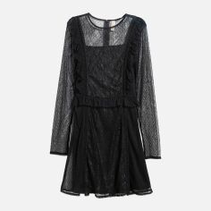 Акція на Сукня коротка осіння жіноча H&M 0535660_черн. 38 Чорна від Rozetka