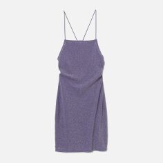 Акція на Сукня коротка осіння жіноча H&M 0902486_фіол L Фіолетова від Rozetka