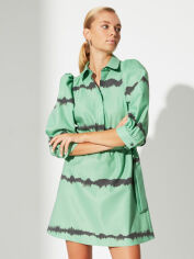 Акция на Сукня-сорочка міні літня жіноча Trendyol TWOAW22EL1137 38 Green от Rozetka