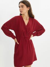 Акція на Сукня коротка жіноча Trendyol TWOAW22EL0860 38 Burgundy від Rozetka