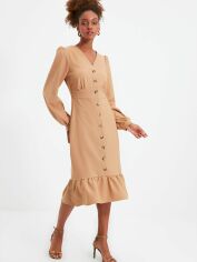 Акція на Сукня міді жіноча Trendyol TWOAW22EL0295 36 Camel від Rozetka
