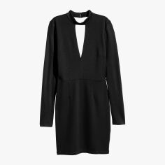 Акція на Сукня коротка літня жіноча H&M 0589836_01 32 Чорна від Rozetka