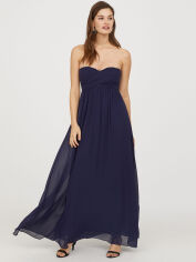 Акція на Сукня довга осіння жіноча H&M 0608013 32 Темно-синя від Rozetka