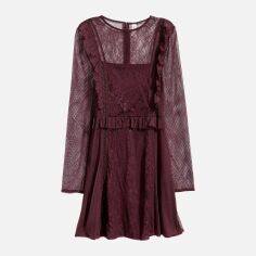 Акція на Сукня коротка літня жіноча H&M 0535660 44 Бордова від Rozetka