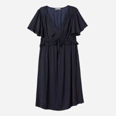 Акція на Сукня коротка осіння жіноча H&M 0640418 XS Темно-синя від Rozetka