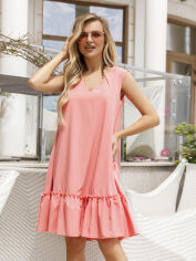 Акция на Плаття міді літнє жіноче ISSA PLUS 12008 S Рожеве от Rozetka