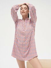 Акция на Плаття-сорочка коротке літнє жіноче ISSA PLUS 13294 XL Рожеве от Rozetka