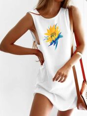 Акция на Сукня міні літня жіноча Love&Live Art sunflower LLP01942 XS Біла от Rozetka