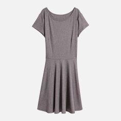 Акция на Сукня-футболка міді літня жіноча H&M 0547610002 XS (160/80А) Темно-сірий меланж от Rozetka