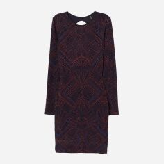 Акція на Сукня міді літня жіноча H&M 0673922_черв.см 32 Темно-синя від Rozetka