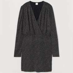 Акція на Сукня коротка осіння жіноча H&M 0839674_01 XS Чорна від Rozetka