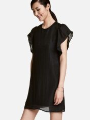 Акція на Сукня коротка літня жіноча H&M 0462887_блеск_02 40 Чорна від Rozetka
