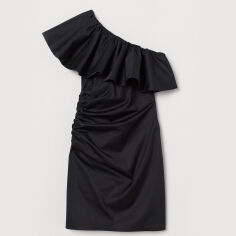 Акція на Сукня коротка літня жіноча H&M 0805966_ч 44 Чорна від Rozetka