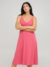 Акция на Сукня міді літня жіноча H&M 0739819_б.п.роз XL Рожева от Rozetka