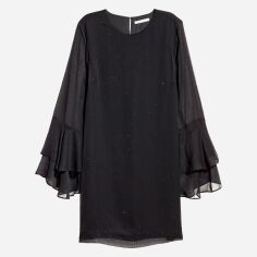 Акція на Сукня коротка осіння жіноча H&M 546150 34 Чорна від Rozetka
