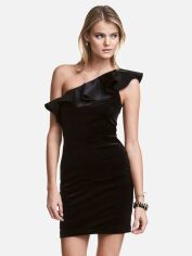 Акція на Сукня коротка літня жіноча H&M 449688 34 Чорна від Rozetka