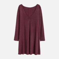 Акція на Сукня коротка жіноча H&M 0563635-01 XS Бордова від Rozetka