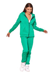 Акція на Спортивний костюм на флісі жіночий ISSA PLUS 12296 XL Зелений від Rozetka