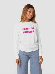 Акция на Світшот жіночий Love&Live Prosecco Princess-2 LLP00908 XXL Білий з принтом от Rozetka