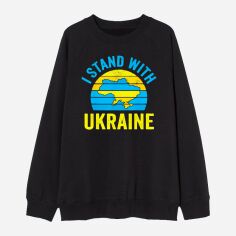 Акція на Світшот жіночий Love&Live Ukraine-2 LLP01548 XL Чорний з принтом від Rozetka