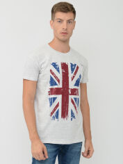 Акція на Футболка бавовняна довга чоловіча Sol's Regent Great Britain Flag 11380300/10 XL Сіра від Rozetka