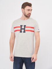Акція на Футболка бавовняна довга чоловіча Tommy Hilfiger 10220.3 2XL Сіра від Rozetka
