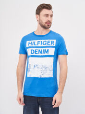 Акція на Футболка бавовняна довга чоловіча Tommy Hilfiger 10222 L (48) Електрик від Rozetka