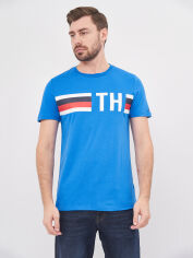 Акція на Футболка бавовняна довга чоловіча Tommy Hilfiger 10224 S (44) Електрик від Rozetka