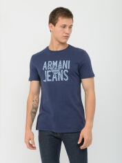 Акция на Футболка Armani Jeans 10253.1 S (44) Темно-синя от Rozetka