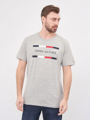 Акція на Футболка бавовняна довга чоловіча Tommy Hilfiger 10308.2 S Сіра від Rozetka