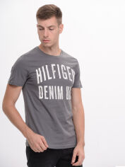 Акція на Футболка бавовняна довга чоловіча Tommy Hilfiger 9156.3 S Сіра від Rozetka