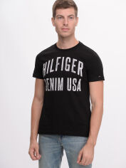 Акція на Футболка бавовняна довга чоловіча Tommy Hilfiger 9523 S (44) Чорна від Rozetka