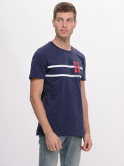 Акція на Футболка бавовняна довга чоловіча Tommy Hilfiger 9514.4 S Синя від Rozetka