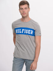 Акція на Футболка бавовняна довга чоловіча Tommy Hilfiger 9529.2 S Сіра від Rozetka