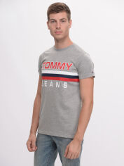Акція на Футболка бавовняна довга чоловіча Tommy Jeans 9624.2 XL Сіра від Rozetka