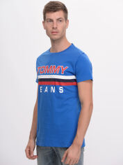 Акція на Футболка бавовняна довга чоловіча Tommy Jeans 9624.3 XL Електрик від Rozetka