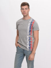 Акція на Футболка бавовняна довга чоловіча Tommy Hilfiger 9720.6 S Сіра від Rozetka