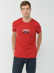 Акція на Футболка бавовняна довга чоловіча Tommy Hilfiger 10022.3 M Червона від Rozetka