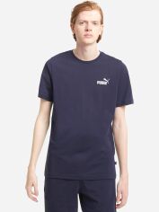 Акция на Футболка Puma Ess Small Logo Tee 58666806 M Peacoat от Rozetka