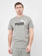 Акция на Футболка довга чоловіча Puma Ess+ 2 Col Logo Tee 58675903 S Сіра от Rozetka