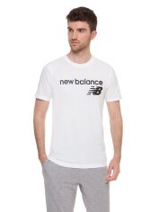 Акция на Футболка New Balance Classic Core Logo MT03905WT XL Біла от Rozetka